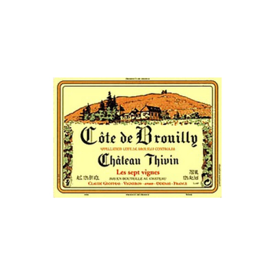Thivin Cote de Brouilly Les Sept Vignes 2020 (6x150cl)