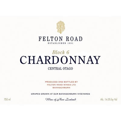 Felton Road Block 6 Chardonnay 2023 (3x75cl)