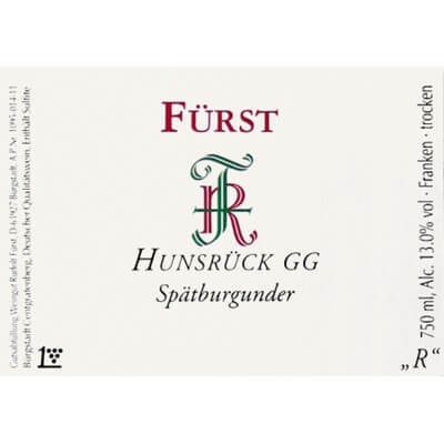 Rudolf Furst Burgstadter Hundsruck Spatburgunder GG 2020 (6x75cl)