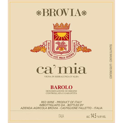 Brovia Barolo Brea Vigna Ca'mia 2019 (6x75cl)