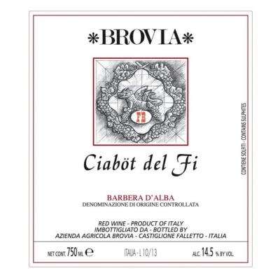Brovia Barbera d'Alba Ciabot del Fei 2017 (6x75cl)
