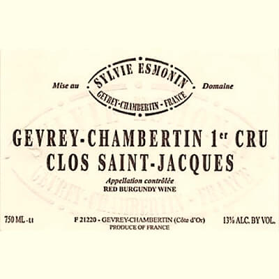 Sylvie Esmonin Gevrey-Chambertin 1er Cru Clos Saint-Jacques 2021 (3x75cl)