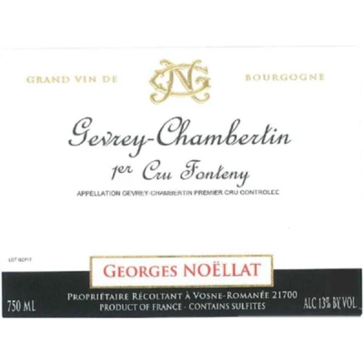 Georges Noellat (Maxime Cheurlin) Gevrey Chambertin 1er Cru Fonteny 2019 (6x75cl)