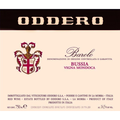 Oddero Barolo Bussia Vigna Mondoca Riserva 2016 (1x150cl)