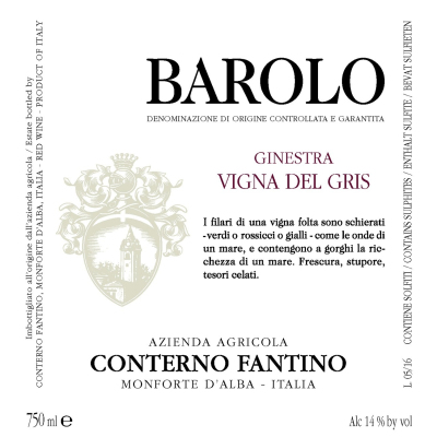 Conterno Fantino Barolo Ginestra Vigna del Gris 2013 (12x75cl)