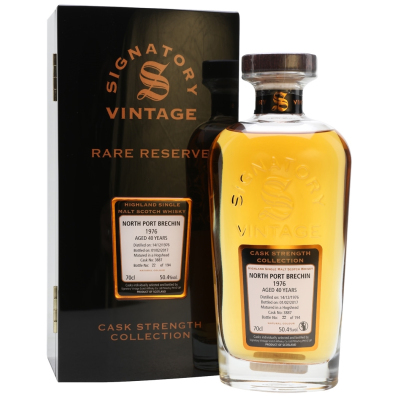 North Port Brechin (Signatory) Highland Single Malt Cask Strength Rare Reserve Cask 3887 40YO Bottled 2017 1976 (1x70cl)