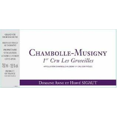 Anne et Herve Sigaut Chambolle-Musigny 1er Cru Les Groseilles 2020 (6x75cl)