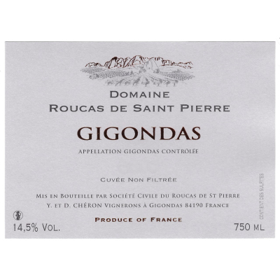 Domaine du Roucas de St Pierre Gigondas 2017 (12x75cl)