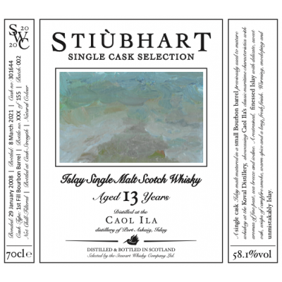 Caol Ila (Stiùbhart Single Cask) Islay Single Malt #301644 2008 (1x70cl)