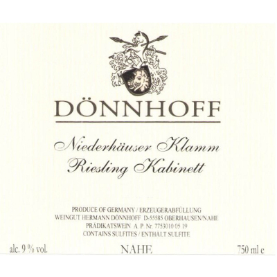 Donnhoff Niederhauser Klamm Riesling Kabinett 2022 (6x75cl)