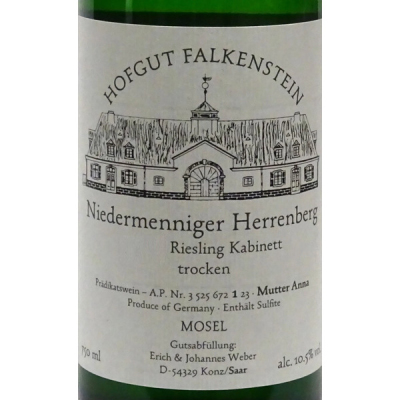 Hofgut Falkenstein Niedermenniger Herrenberg Kabinett Trocken Mutter Anna 2023 (6x75cl)