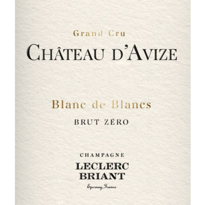 Leclerc Briant Chateau d'Avize Blanc de Blancs Brut Zero Grand Cru 2012 (3x75cl)
