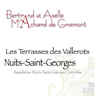 Bertrand et Axelle Machard de Gramont, Nuits-Saint-Georges Les Terrasses des Vallerots 2022 (1x75cl)