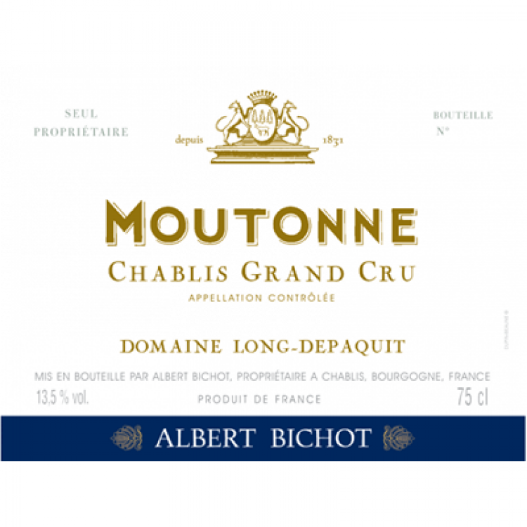 Albert Bichot Domaine Long-Depaquit Chablis Grand Cru Moutonne 2021 (6x75cl)