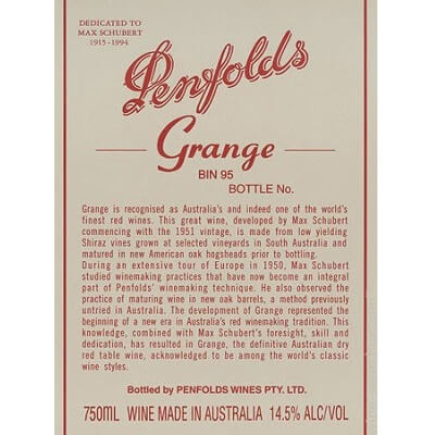 Penfolds Grange Bin 95 2019 (3x75cl)