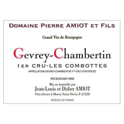 Pierre Amiot Gevrey Chambertin 1er Cru Les Combottes 2014 (6x75cl)