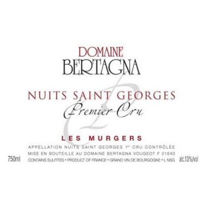 Bertagna Nuits-Saint-Georges 1er Cru Les Murgers 2019 (6x75cl)