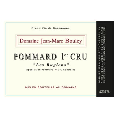  Jean-Marc Bouley et Thomas Bouley Pommard 1er Cru Les Rugiens 2018 (1x75cl)