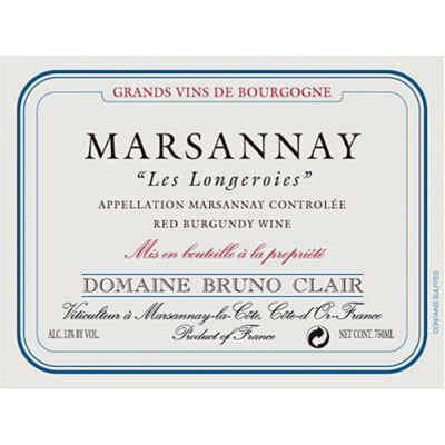 Bruno Clair Marsannay Les Longeroies 2016 (6x75cl)