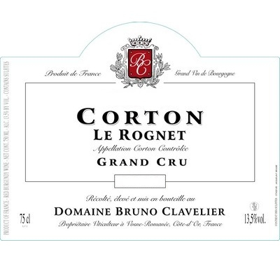 Bruno Clavelier Corton Grand Cru Le Rognet 2015 (6x75cl)