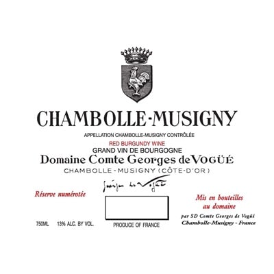 Comte Georges de Vogue Chambolle-Musigny 2010 (6x75cl)
