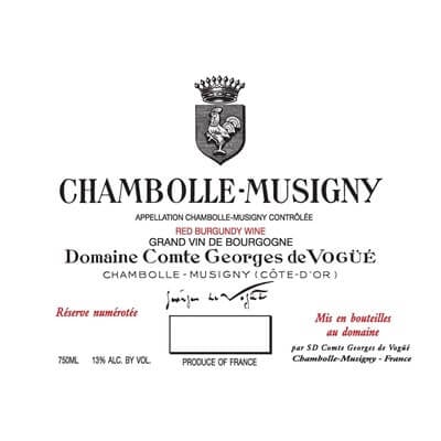 Comte Georges de Vogue Chambolle-Musigny 2022 (3x75cl)