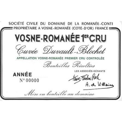 Domaine de la Romanee-Conti Vosne-Romanee 1er Cru Cuvee Duvault Blochet 1999 (1x75cl)