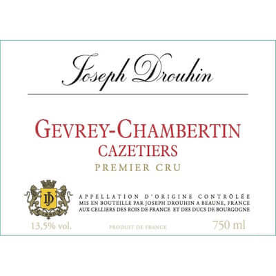 Joseph Drouhin Gevrey Chambertin 1er Cru Cazetiers 2020 (6x75cl)