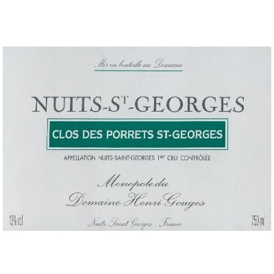 Henri Gouges Nuits-Saint-Georges 1er Cru Clos des Porrets St-Georges 2017 (6x75cl)