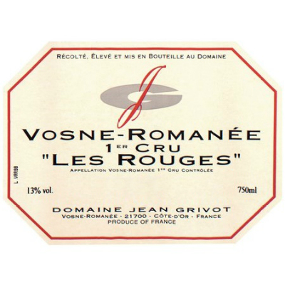 Jean Grivot Vosne-Romanee 1er Cru Les Rouges 2019 (6x75cl)