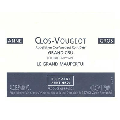 Anne Gros Clos-Vougeot Grand Cru Le Grand Maupertui 2022 (3x75cl)