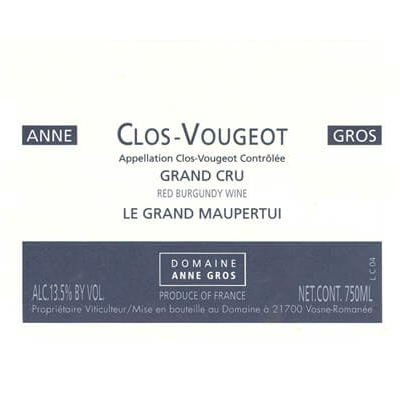 Anne Gros Clos-Vougeot Grand Cru Le Grand Maupertui 2017 (3x75cl)