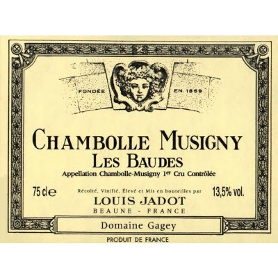 Louis Jadot (Gagey) Chambolle-Musigny 1er Cru Les Baudes 2019 (6x75cl)