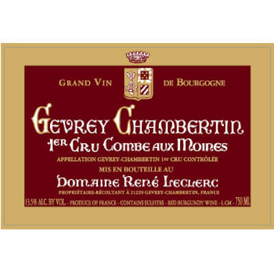 Rene Leclerc Gevrey-Chambertin 1er Cru La Combe Aux Moines 2013 (1x75cl)