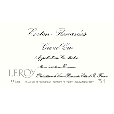 Leroy Corton Grand Cru Les Renardes  2011 (1x75cl)