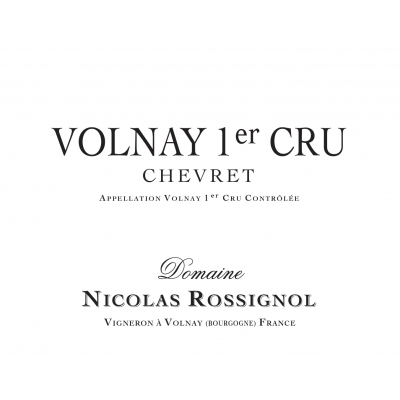 Nicolas Rossignol Volnay 1er Cru Chevret 2019 (6x75cl)