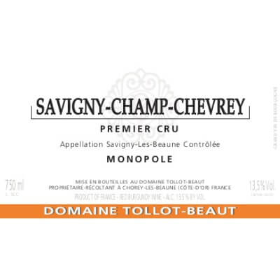 Tollot-Beaut Savigny-Champ-Chevrey 1er Cru 2022 (6x75cl)