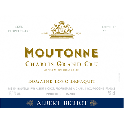 Albert Bichot Domaine Long-Depaquit Chablis Moutonne Grand Cru Monopole 2016 (3x150cl)
