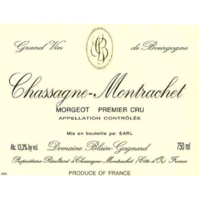 Jean-Marc Blain-Gagnard Chassagne-Montrachet 1er Cru Morgeot Blanc 2022 (12x75cl)