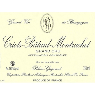 Jean-Marc Blain-Gagnard Criots-Batard-Montrachet Grand Cru 2015 (6x75cl)
