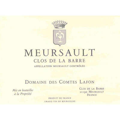 Comtes Lafon Meursault Clos de la Barre 2018 (12x75cl)