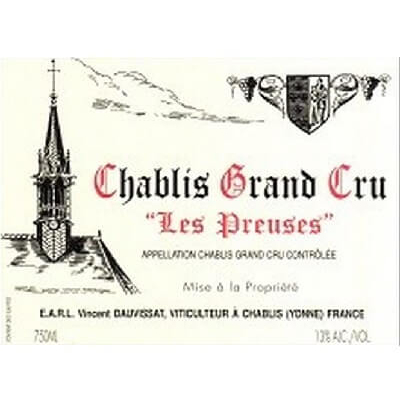 Vincent Dauvissat Chablis Grand Cru Les Preuses 2022 (1x75cl)