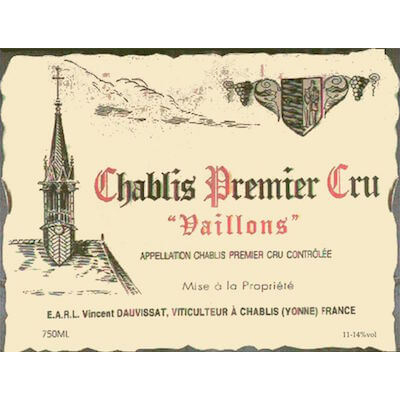 Vincent Dauvissat Chablis 1er Cru Vaillons 2022 (12x75cl)