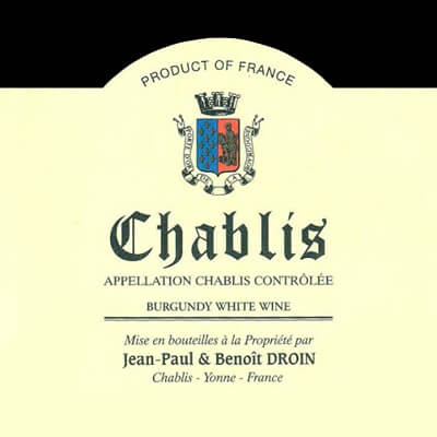 Jean-Paul et Benoît Droin Chablis 2022 (12x75cl)