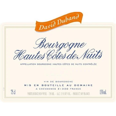 David Duband Hautes Cotes de Nuits Blanc 2019 (6x75cl)