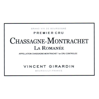 Vincent Girardin Chassagne-Montrachet 1er Cru La Romanee 2022 (12x75cl)