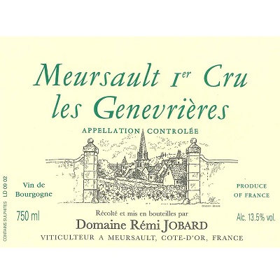 Remi Jobard Meursault 1er Cru Les Genevrieres 2019 (6x75cl)