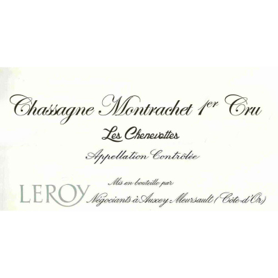 Maison Leroy Chassagne-Montrachet 1er Cru Les Chenevottes 2014 (6x75cl)