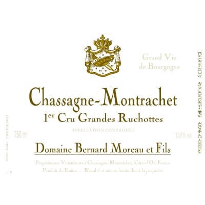 Bernard Moreau Chassagne-Montrachet 1er Cru Grandes Ruchottes 2022 (3x75cl)