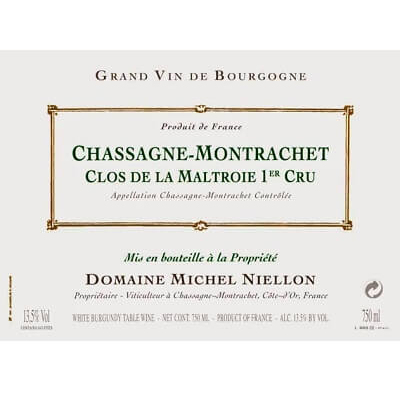 Michel Niellon Chassagne-Montrachet 1er Cru Clos de la Maltroie Blanc 2020 (11x75cl)